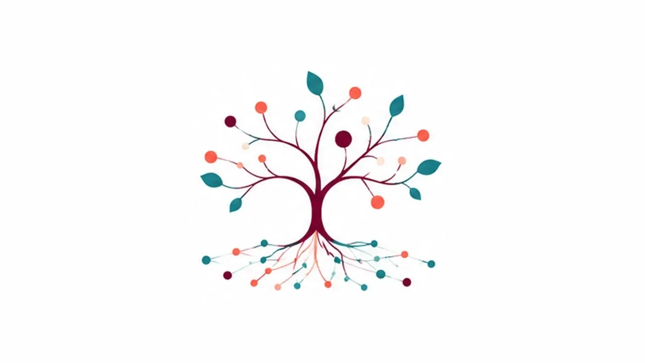 Organic tree with branches as networks.