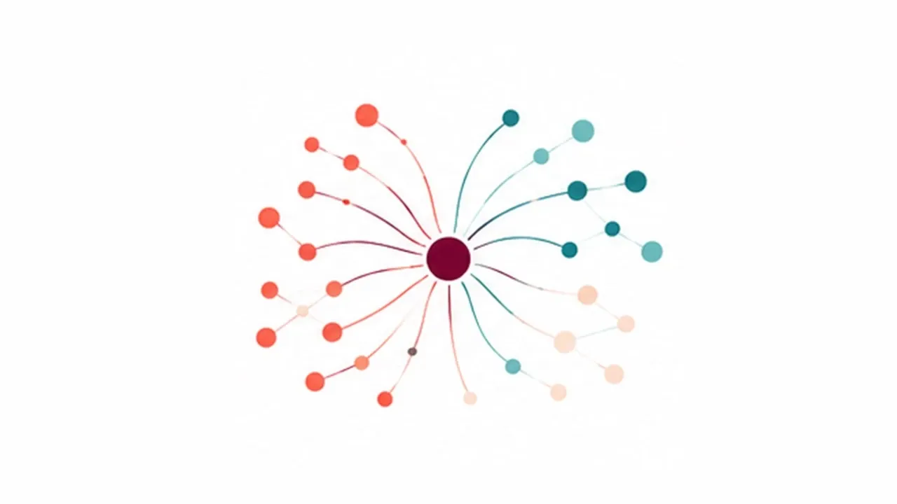 Several smaller networks linked together to form a whole.
