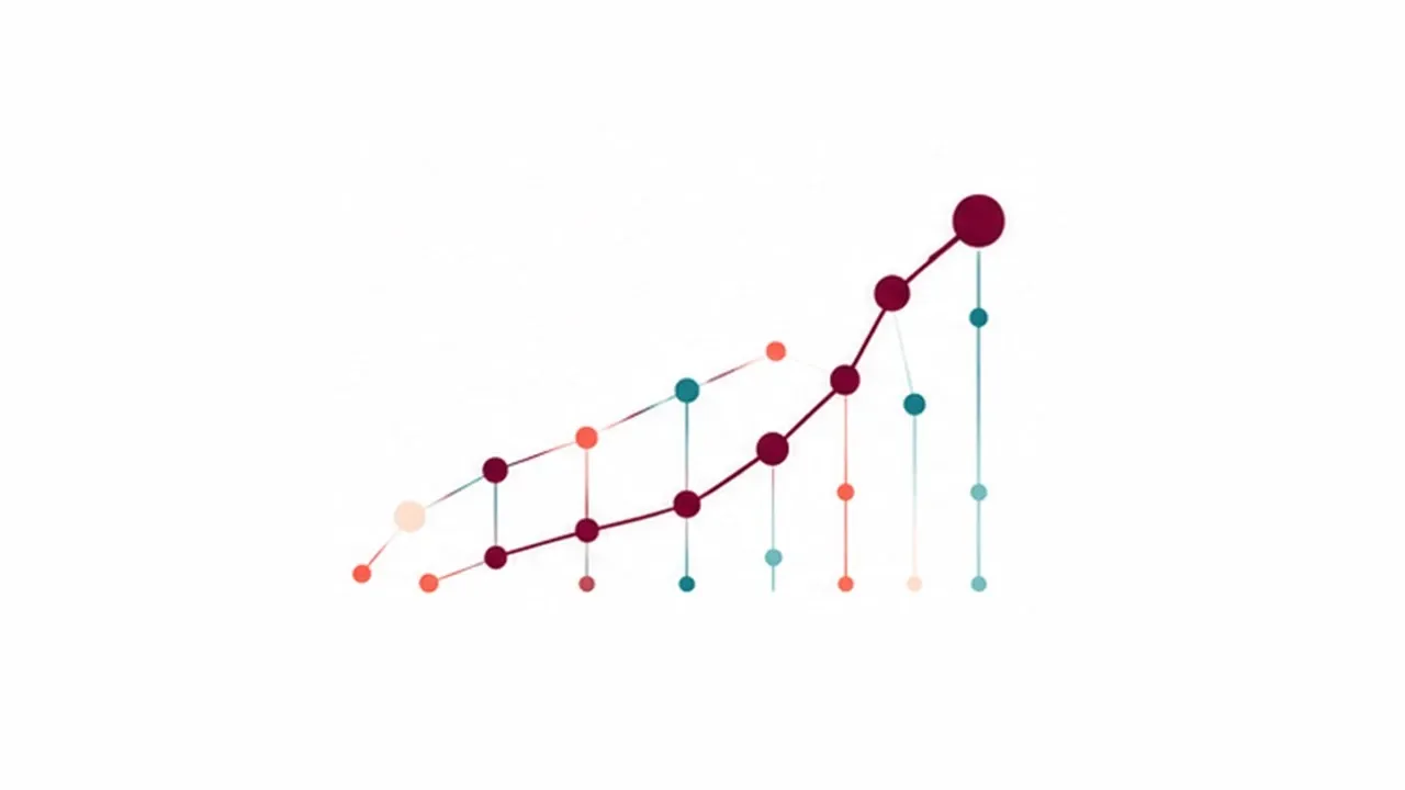 Data points that form a rising curve and a constellation-like structure.
