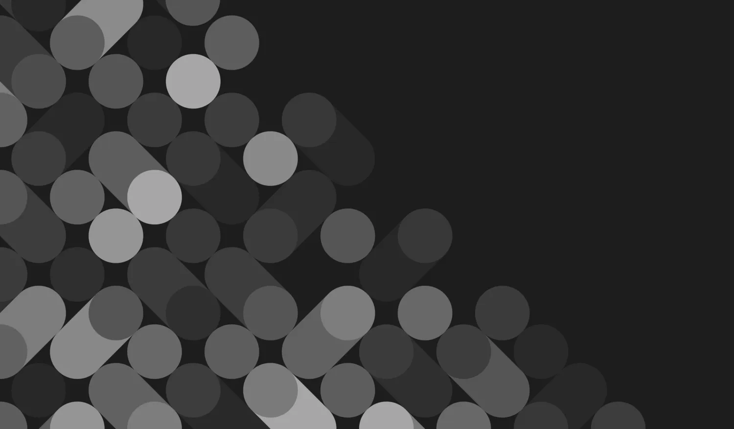 färgade prickar på mörk bakgrund, eller avlånga rundade färgglada staplar.