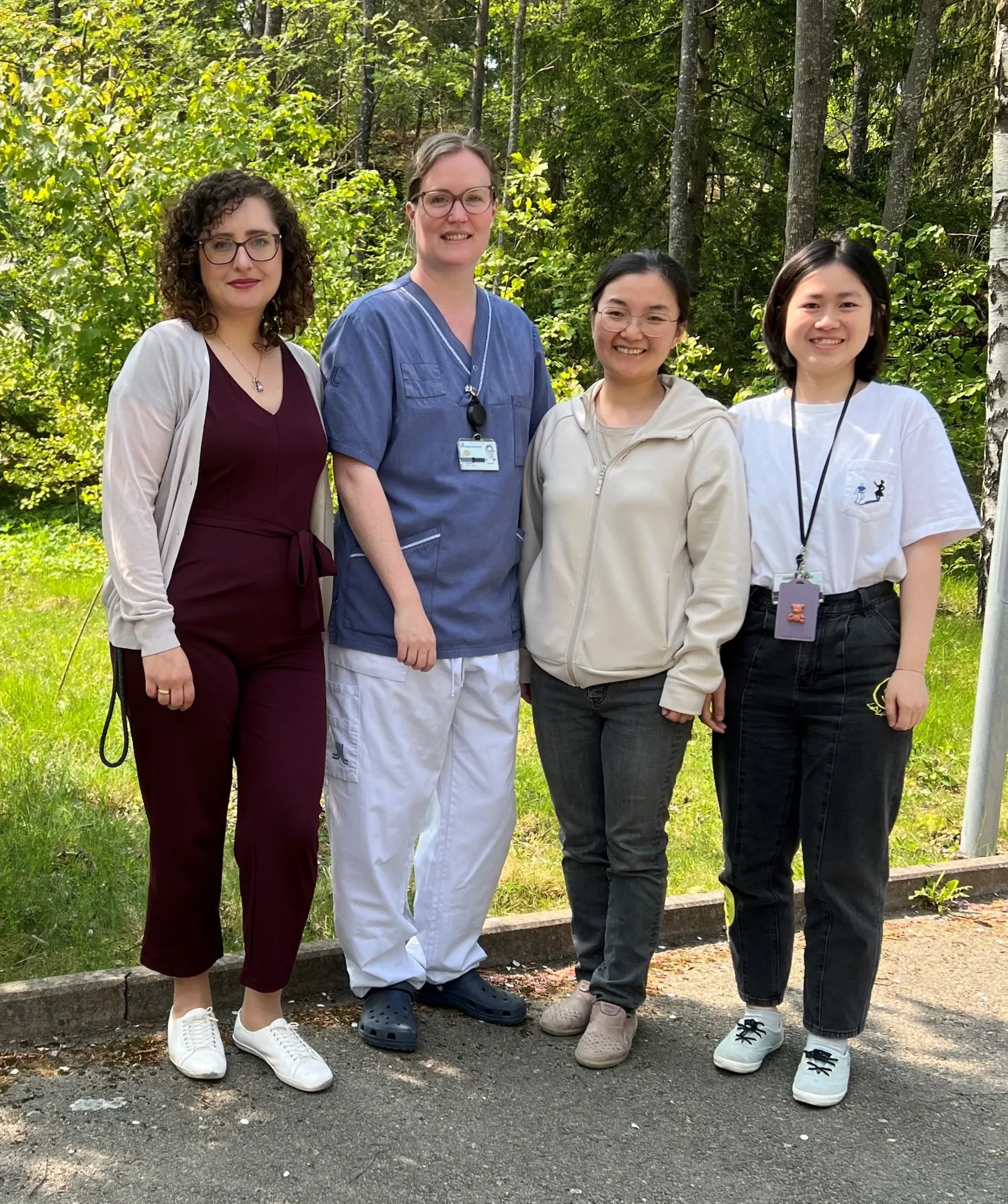 Sundström Group, från vänster: Adina L. Feldman, Karin Sundström, Jiangrong Wang and Qingyun Yao.
