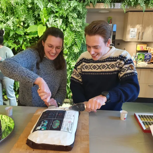 Celebrating at Molneuro Petra and Christoffer’s Cell paper, with Mats Nilsson
