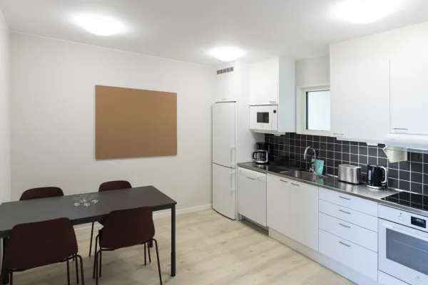 Common kitchen in a shared 2-bedroom apartment, KI Residence Solna