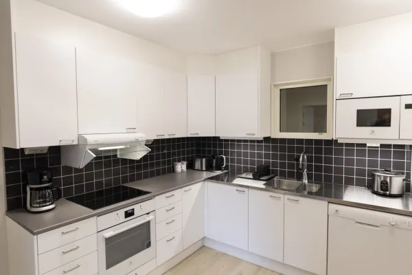 Common kitchen in a shared 4-bedroom apartment, KI Residence Solna