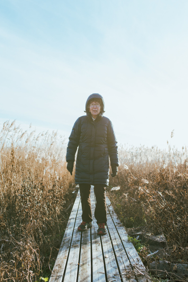 Britta, 80, walking on a paths. Collaboration between ARC and Fotoskolan STHLM 2019.