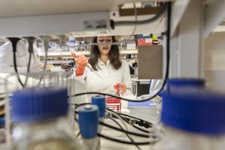 Researcher in lab