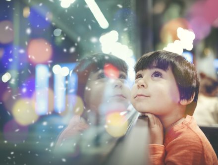 Child by the window