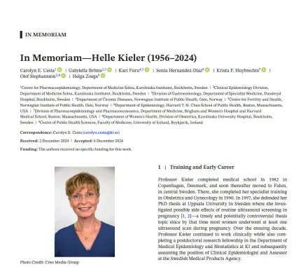 In Memoriam Helle Kieler