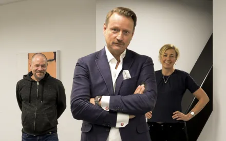 Porträtt av Andreas Andersson, Matti Sällberg och Cecilia Odlind. Foto Anna Dahlreus.