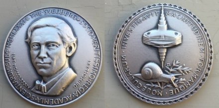 A picture of the Svedberg Prize medal