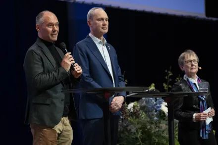 The day was opened by (from left) Elias Arnér, from Cancer Reserach KI, by Patrik Rossi and Anita Wanngren.