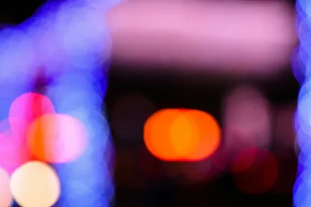 A so called Bokeh photography with several light sources who are out ot focus, and of different colors.