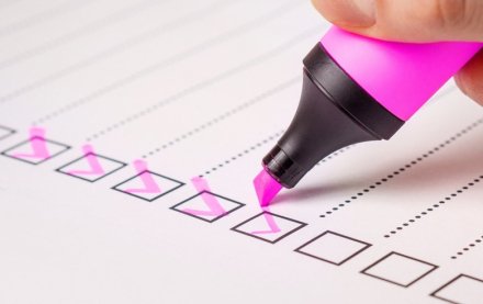 Pen checking boxes on a to-to-list.