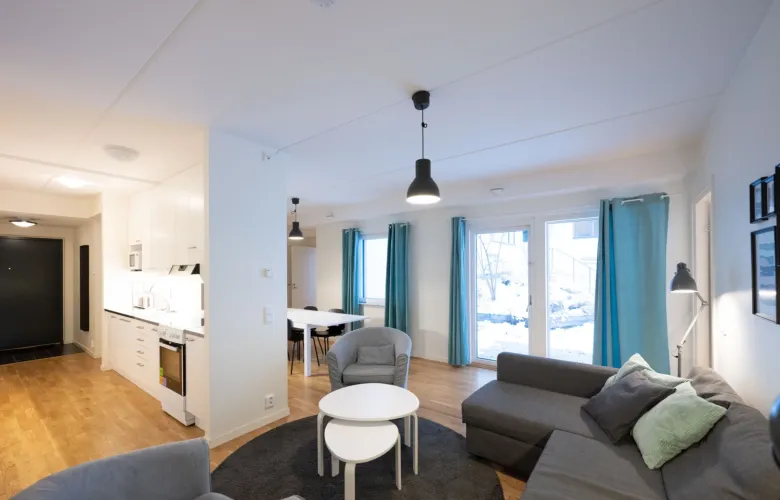 Picture of common areas in shared 4-bedroom apartment, KI Residence Flemingsberg.