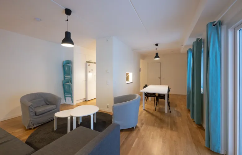 Picture of common areas in shared 4-bedroom apartment, KI Residence Flemingsberg.
