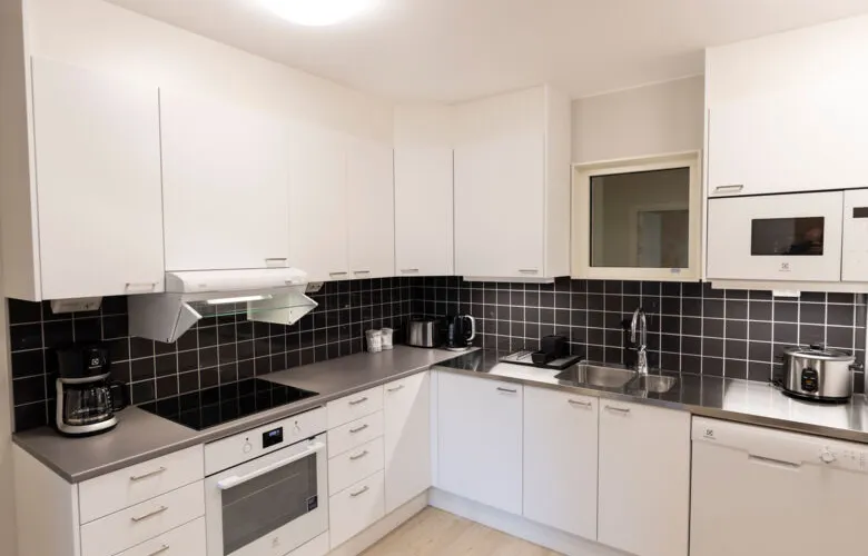 Common kitchen in a shared 4-bedroom apartment, KI Residence Solna